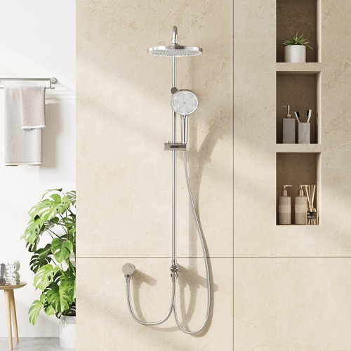 Adjustable twin head shower - head,
