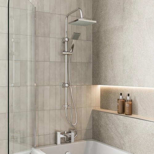 Bathroom square shower mixer - square,