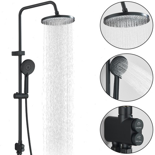 Black exposed bathroom shower - black,