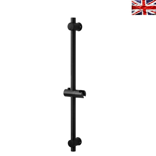 Black shower riser rail - black, –